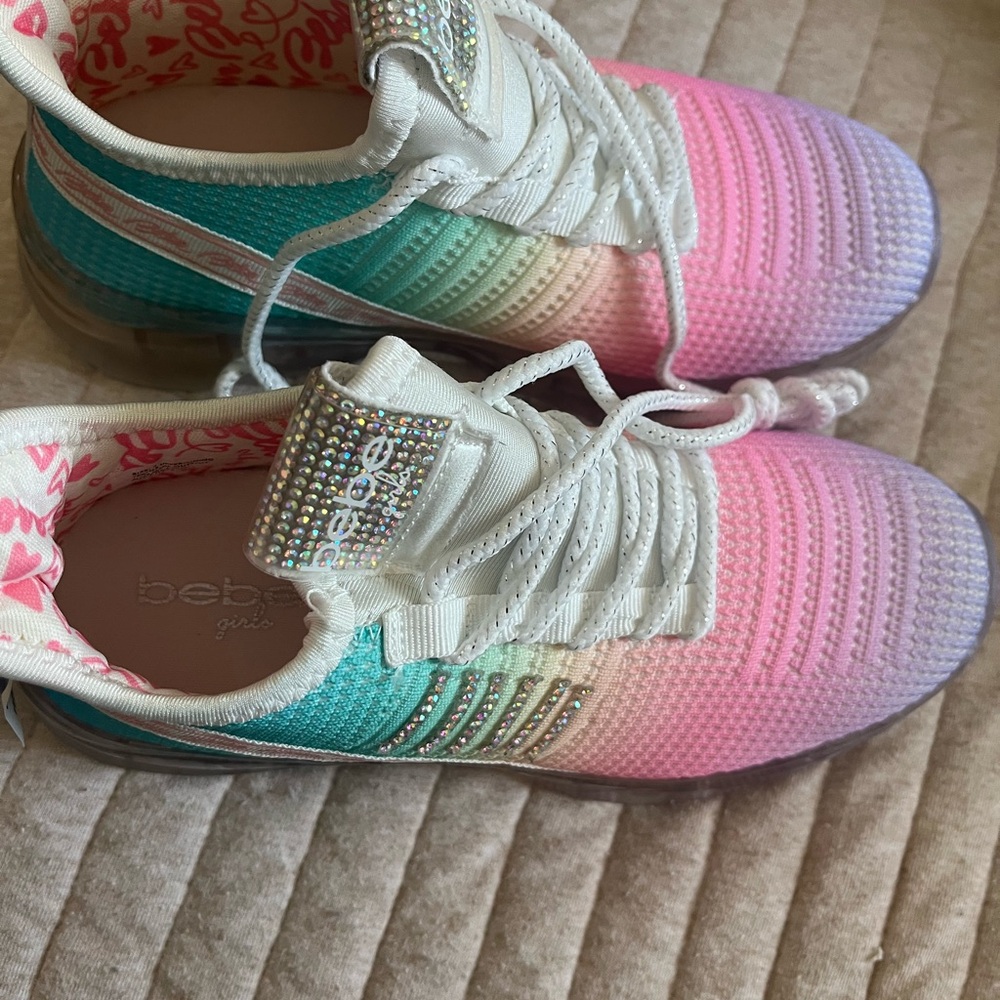 Bebe Kids Sneakers - Pink and Green Gradient